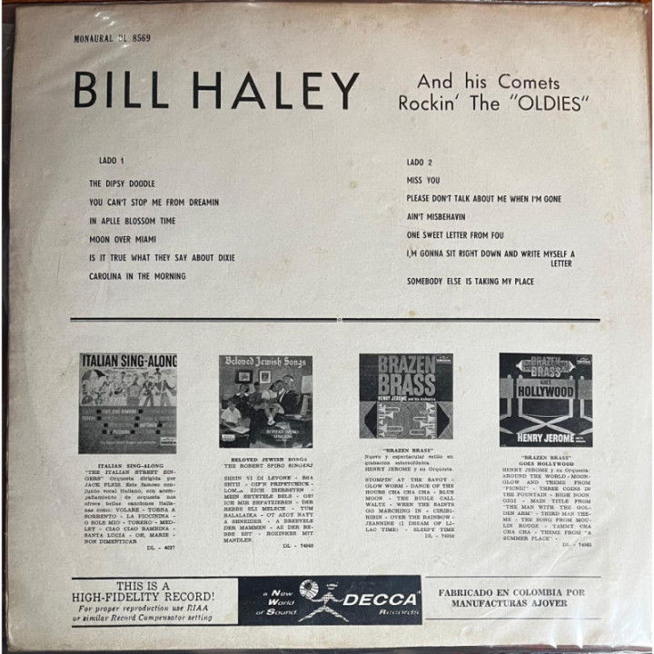 Bill Haley and his Comets - Rockin' The Oldies reverso
