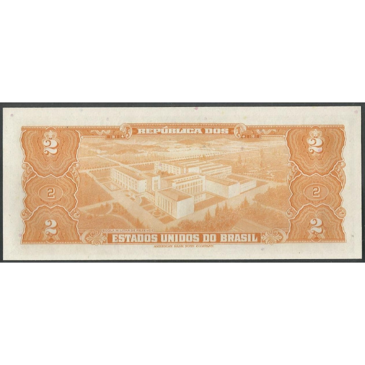Brasil 2 Cruzeiros ND1954-8 Firma 6 P151b reverso