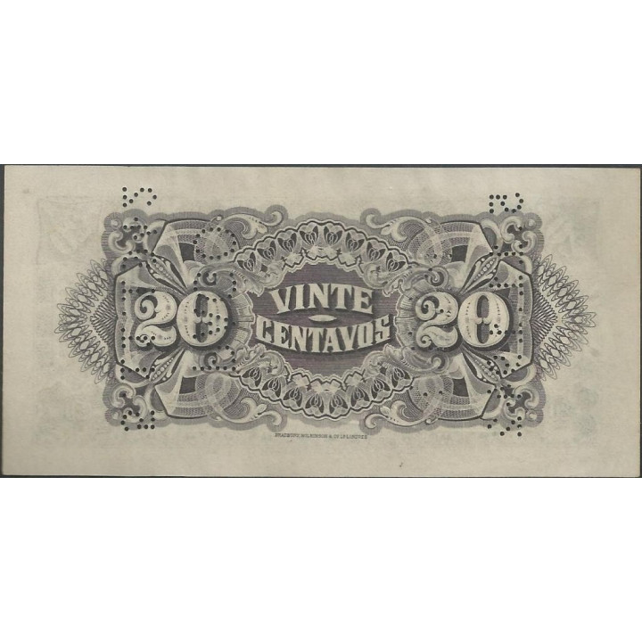 Compañia de Mozambique 20 Centavos 25 Nov 1933 PR29 reverso