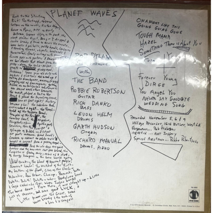 Planet Waves (Bob Dylan) - Moonglow reverso
