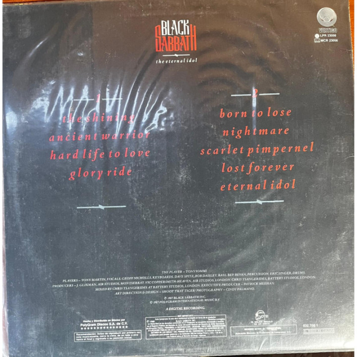 Black Sabbath - The Eternal Idol reverso