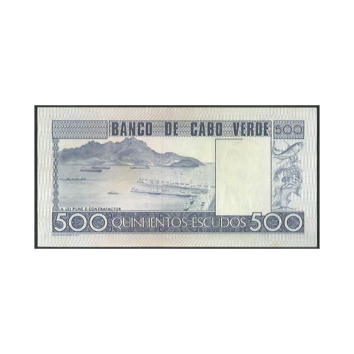 Cabo Verde 500 Escudos 20 Ene 1977 P55a reverso