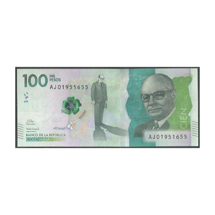 Billete de 100.000 Pesos 25 Oct 2022 Serie AJ BGWNF100-9