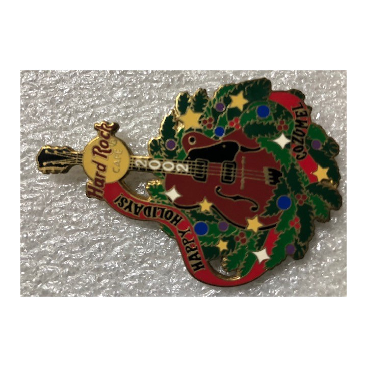 Hard Rock Cafe Cozumel Guitarra Happy Holidays 2002 HRC020