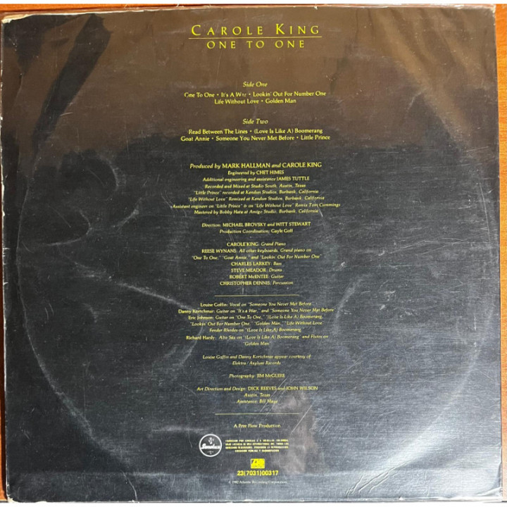 Carole King - One to One reverso
