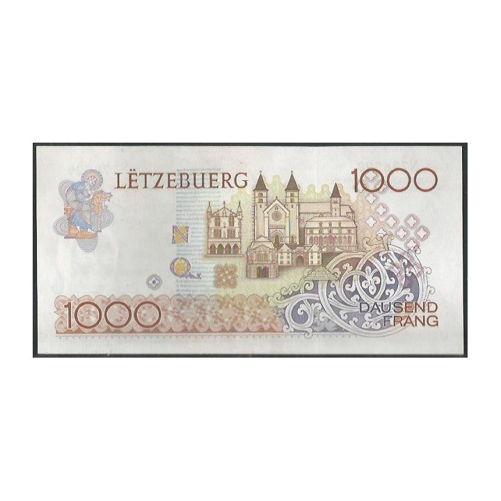 Luxemburgo 1.000 Francs ND1985 P59 reverso