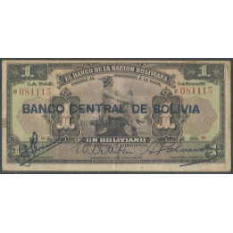 Bolivia 1 Boliviano ND1929 Serie Q1 P112