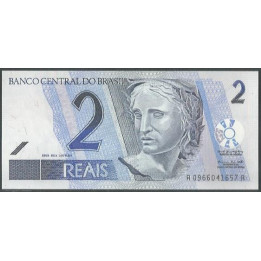 Brasil 2 Reales ND2001- Firma 39 A P249a