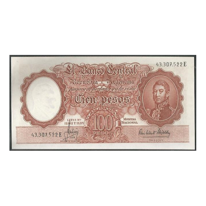 Argentina 100 Pesos ND1957-67 Serie E P272c