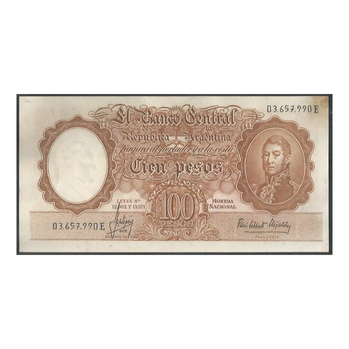 Argentina 100 Pesos ND1957-67 Serie E P272c