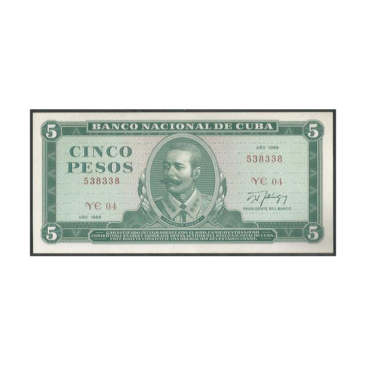 Cuba 5 Pesos 1988 P103d