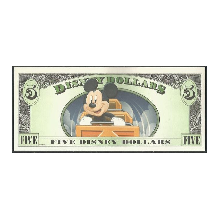 Disney 5 Dollars 2014 Big Thunder Mountain Railroad reverso