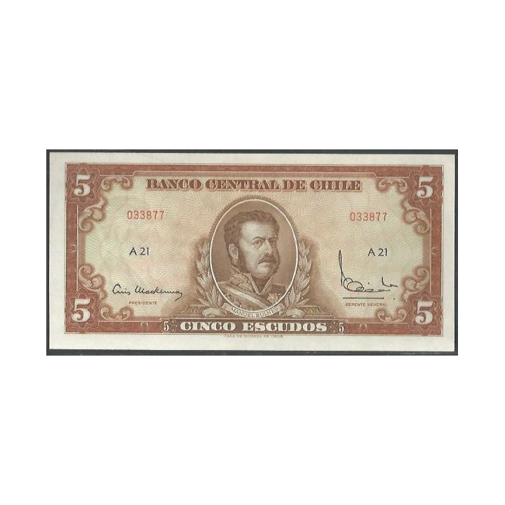 Chile 5 Escudos ND Serie A P137a