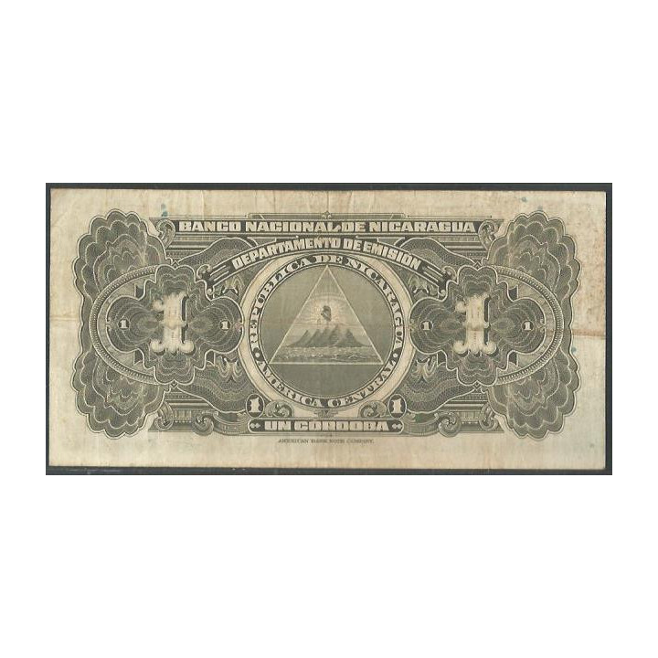 Nicaragua 1 Cordoba 1941 P90a reverso