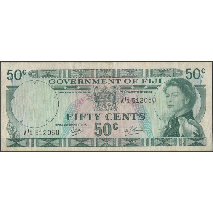 Fiji 50 Cents ND1969 P58a