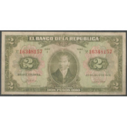 Billete de 2 Pesos 20 Jul 1944 BGW087