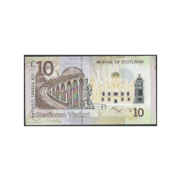 Escosia 10 Pounds 1 Jun 2016 P131 reverso