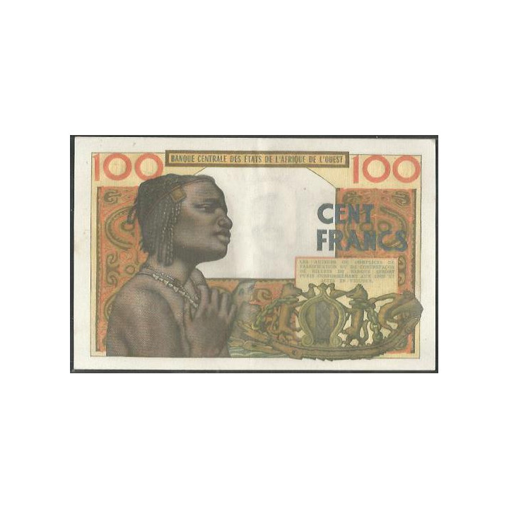 Costa de Marfil 100 Francs ND P101Ag reverso