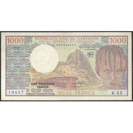 Camerun 1.000 Francs 1 Ene 1982 P16d