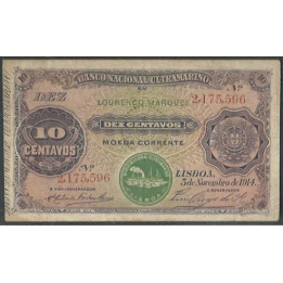 Mozambique 10 Centavos 5 Nov 1914 P53