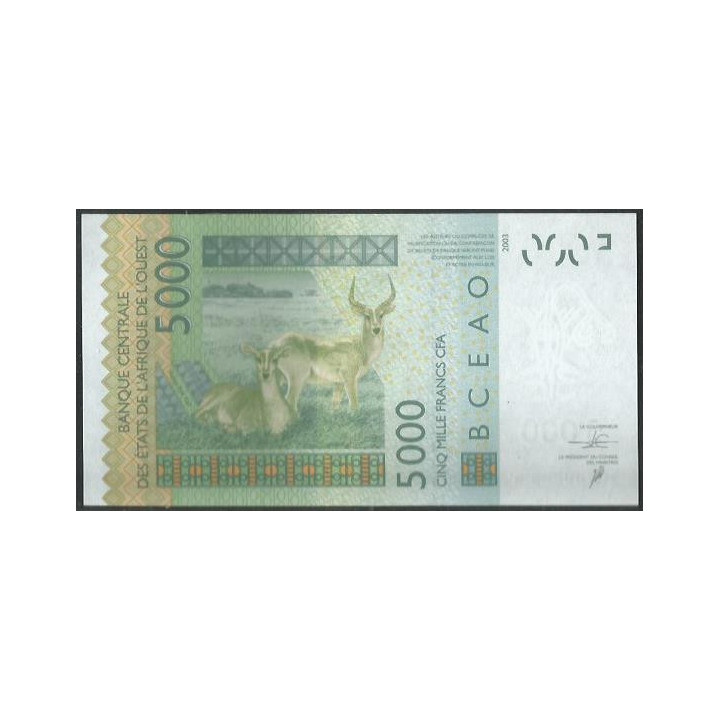 Togo 5.000 Francs 2016 P817Tp reverso