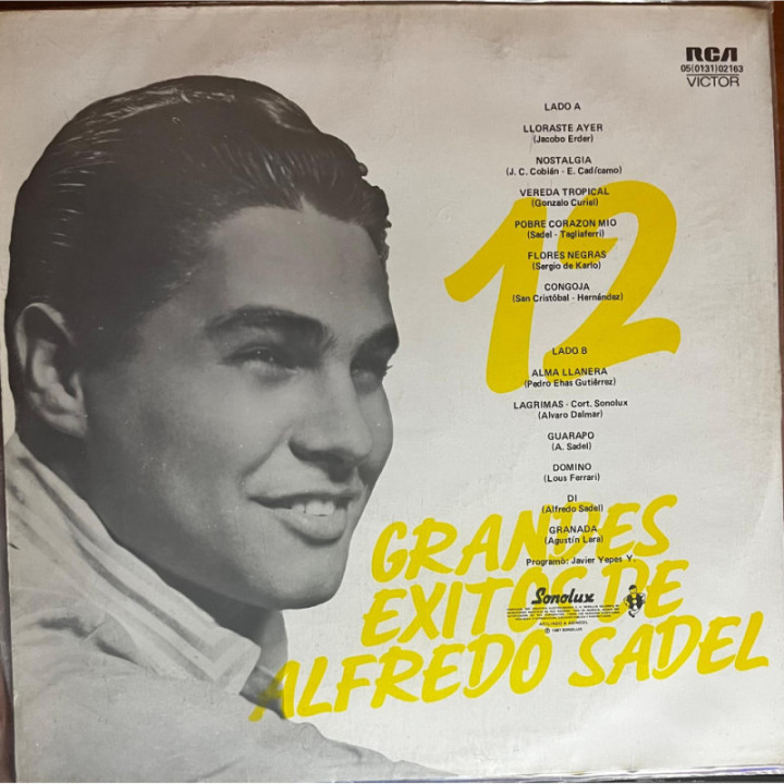 Alfredo Sadel - 12 Grandes Exitos reverso