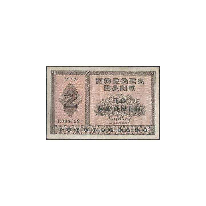 Noruega 2 Kroner 1947 P16b