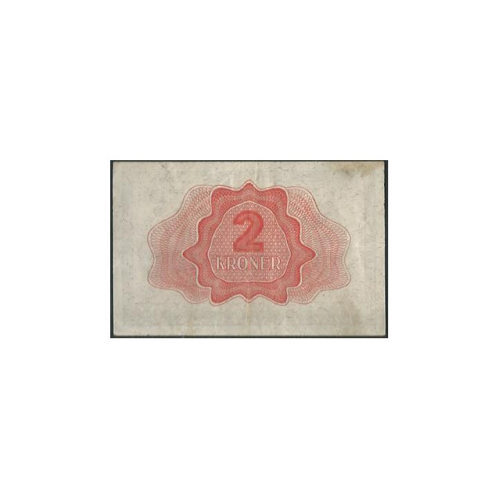 Noruega 2 Kroner 1947 P16b reverso
