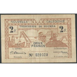 Nueva Caledonia 2 Francs 15 Jul 1942 P53