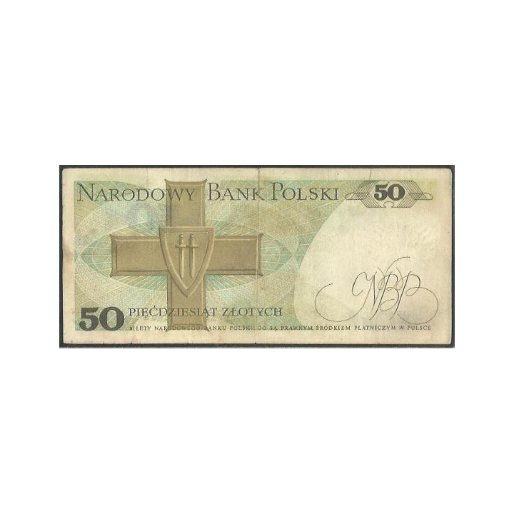 Polonia 50 Zlotych 9 May 1975 P142a reverso
