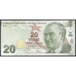 Turkya 20 Liras ND2009 P224d