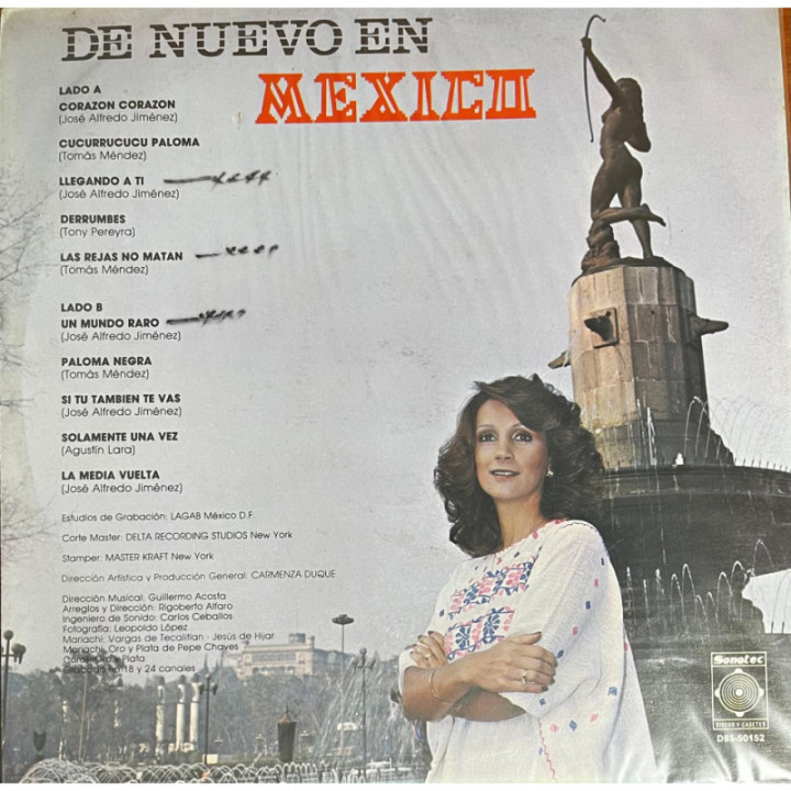 Carmenza Duque - De Nuevo En Mexico reverso