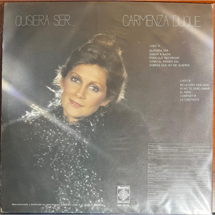 Carmenza Duque - Quisiera ser... reverso
