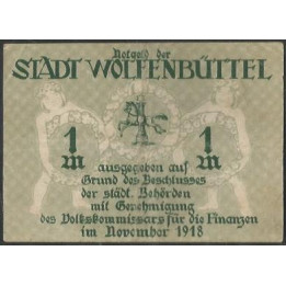 Alemania - Wolfenbuttel 1 Mark Nov 1918