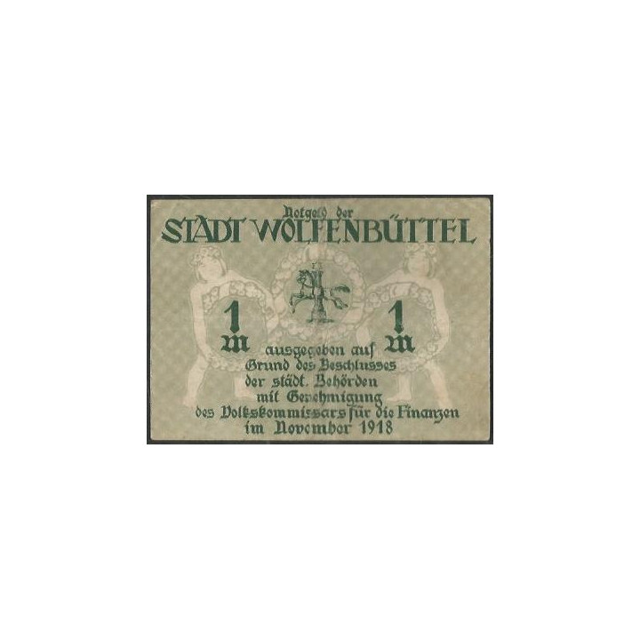 Alemania - Wolfenbuttel 1 Mark Nov 1918
