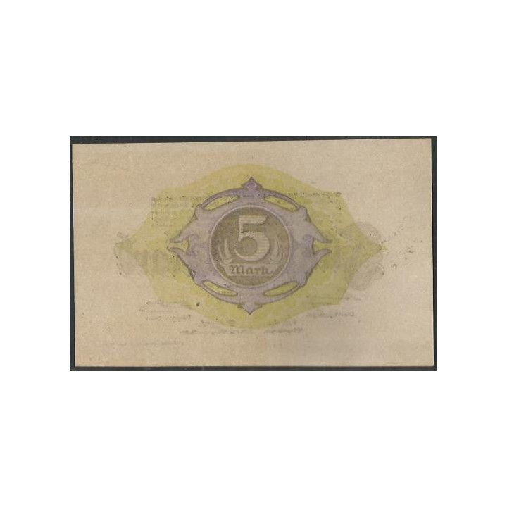 Alemania - Altona 5 Mark 2 Nov 1918 reverso