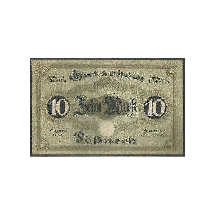 Alemania - Pobneck 10 Mark 1 Feb 1919