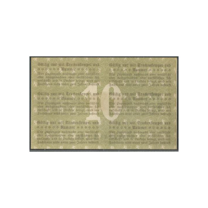Alemania - Pobneck 10 Mark 1 Feb 1919 reverso
