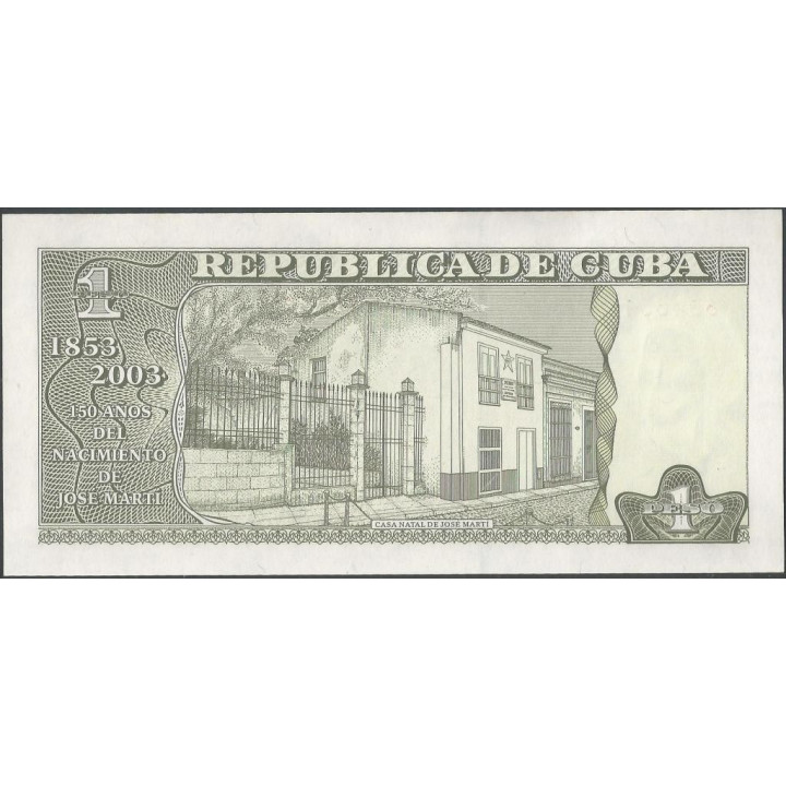 Cuba 1 Peso 2003 P125 reverso