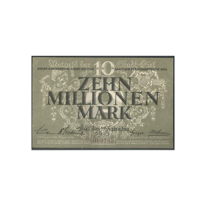 Alemania - Kiel 10.000.000 Mark ND1923