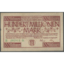Alemania - Hessiche 100.000.000 Mark 20 Jul 1923