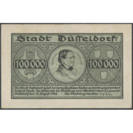 Alemania - Dusseldorf 100.000 Mark 15 Ago 1923