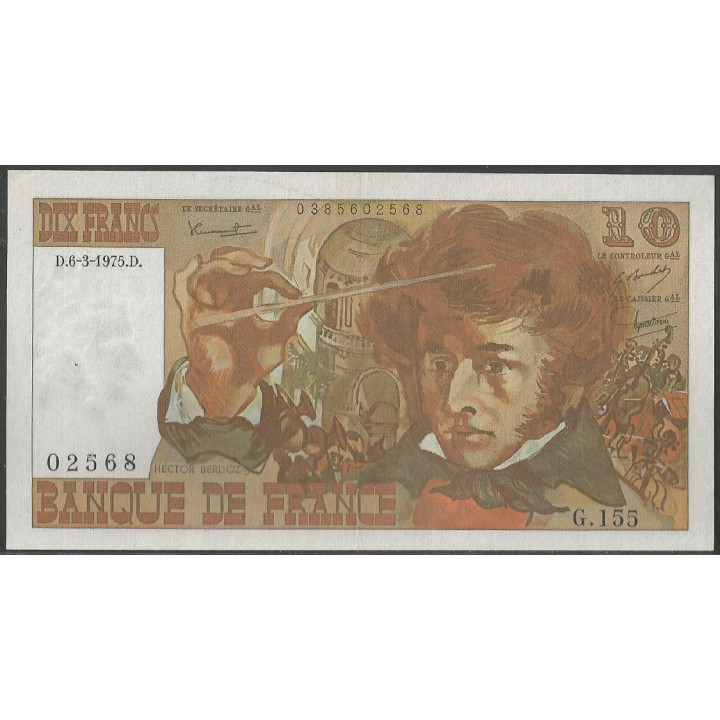 Francia 10 Francs 6 Mar 1975 P150b