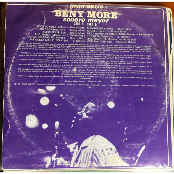 Beny More - Vol.VII reverso