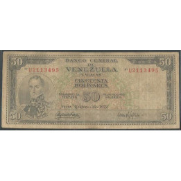 Venezuela 50 Bolivares 22 Feb 1972 U7 P47g