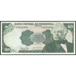 Venezuela 20 Bolivares 23 Abr 1974 C 7 Dig P53a