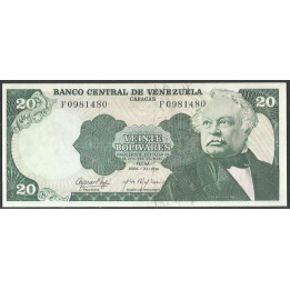Venezuela 20 Bolivares 23 Abr 1974 F 7 Dig P53a