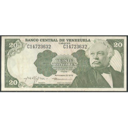 Venezuela 20 Bolivares 18 Sep 1979 C 8 Dig P53c