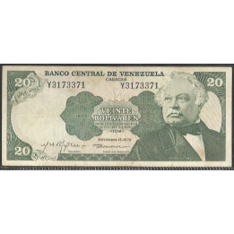 Venezuela 20 Bolivares 18 Sep 1979 Y 7 Dig P53c