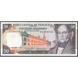 Venezuela 50 Bolivares 7 Jun 1977 H 7 Dig P54d